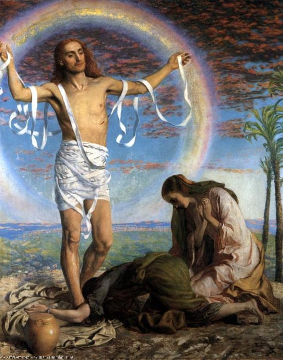 The Risen Christ With The Two Marys In The Garden Of Joseph Of Arimathea — William Holman Hunt