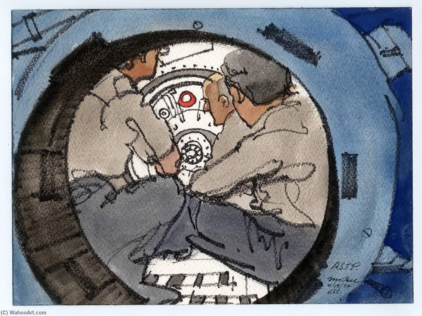 Apollo Soyuz Test Project, Interior Of Docking Module — Robert T Mccall