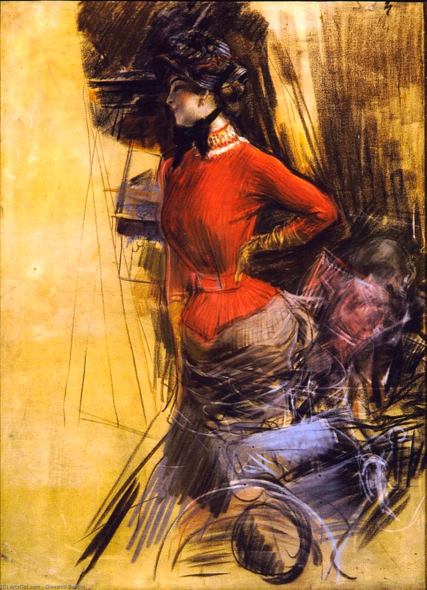 Lady In Red Coat — Giovanni Boldini