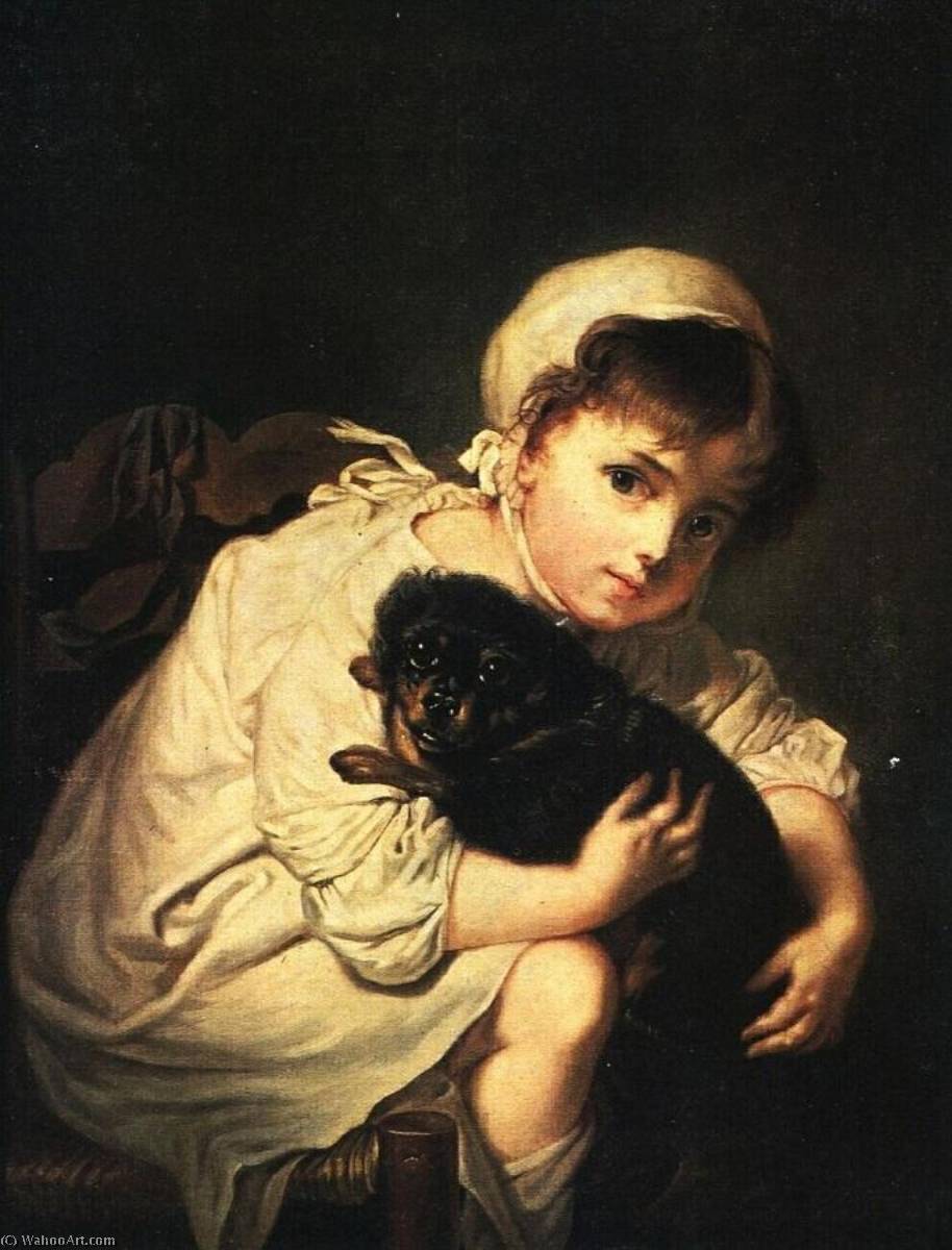 Girl With Dog — Vasily Andreyevich Tropinin