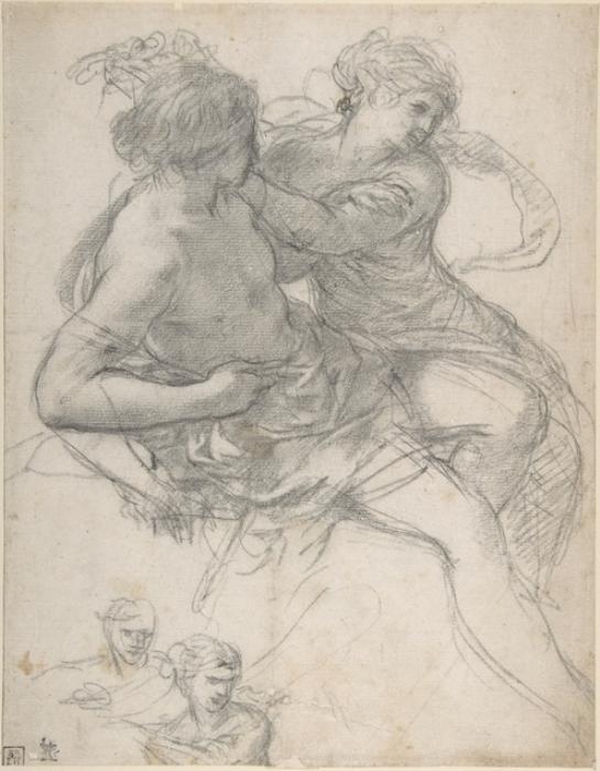 Study Of Two Figures For The Age Of Gold — Pietro Da Cortona