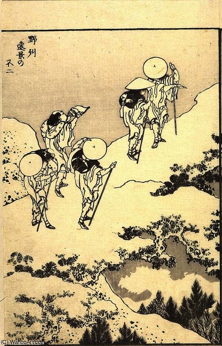 Fuji In Der Ferne Aus Der Provinz Shimotsuke — Katsushika Hokusai