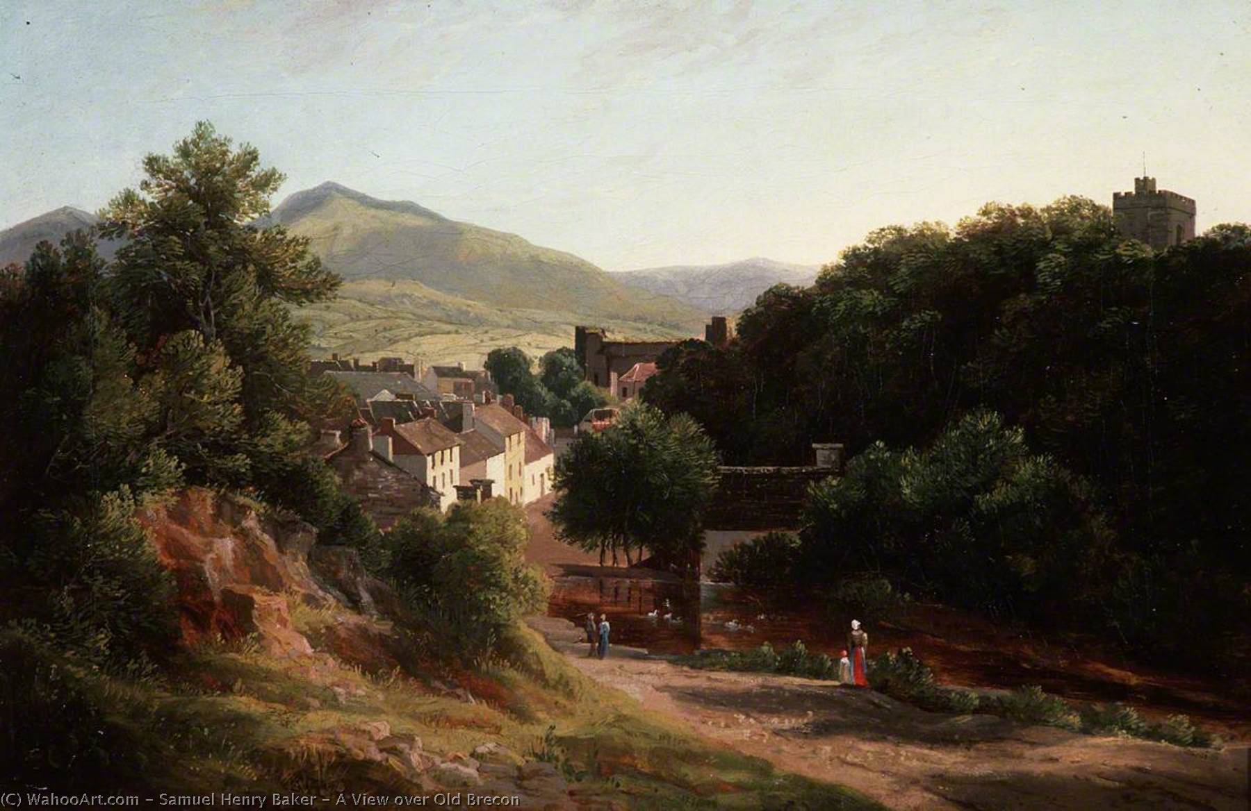 A View Over Old Brecon — Samuel Henry Baker
