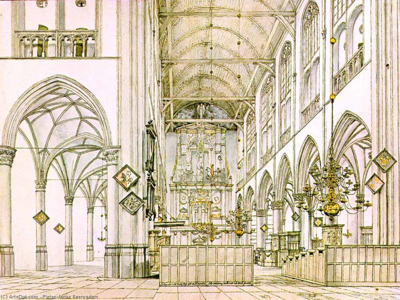 Interior Of The Church In Alkmaar — Pieter Jansz. Saenredam