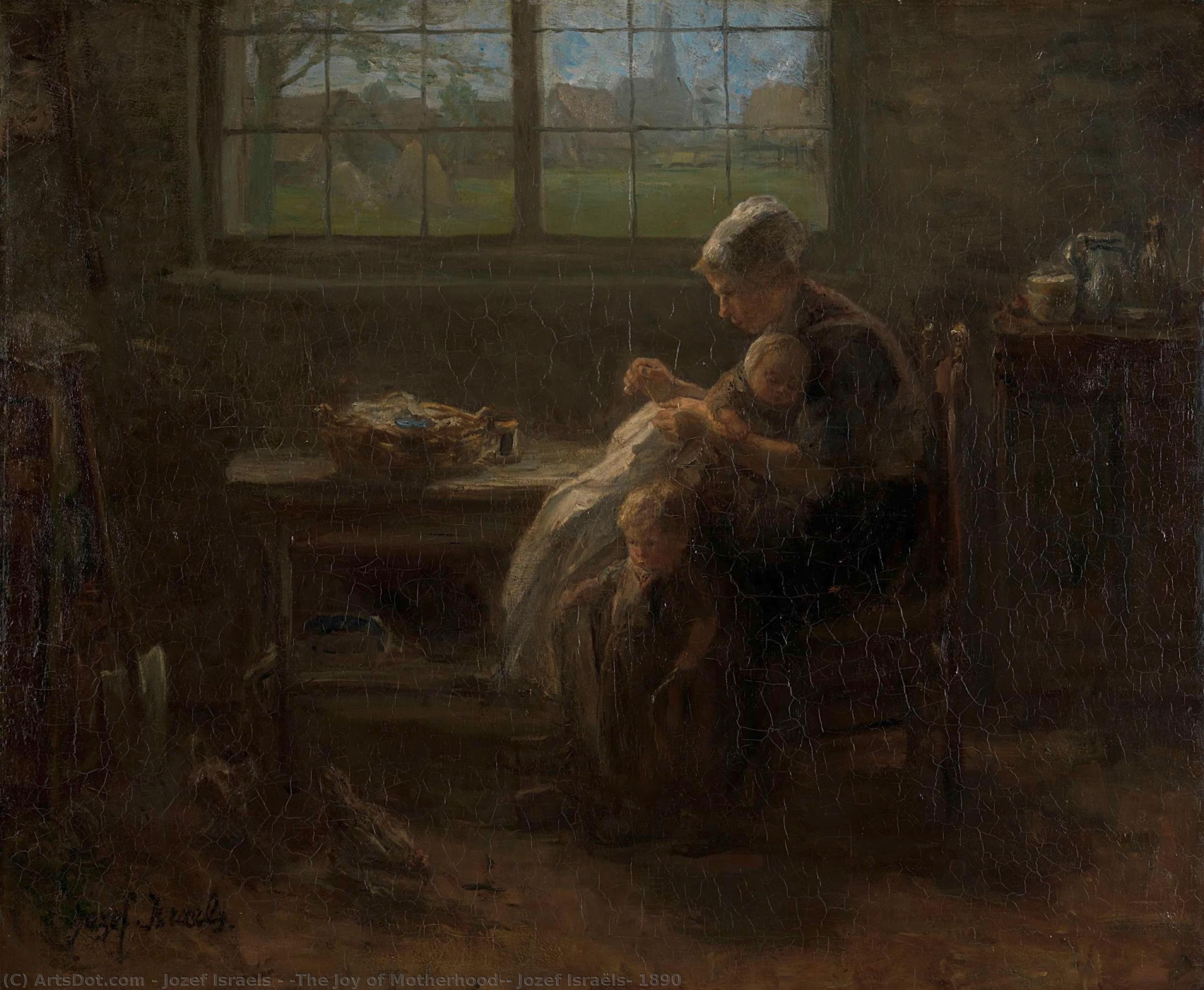 "the Joy Of Motherhood", Jozef Israëls, 1890 — Jožef Israëls