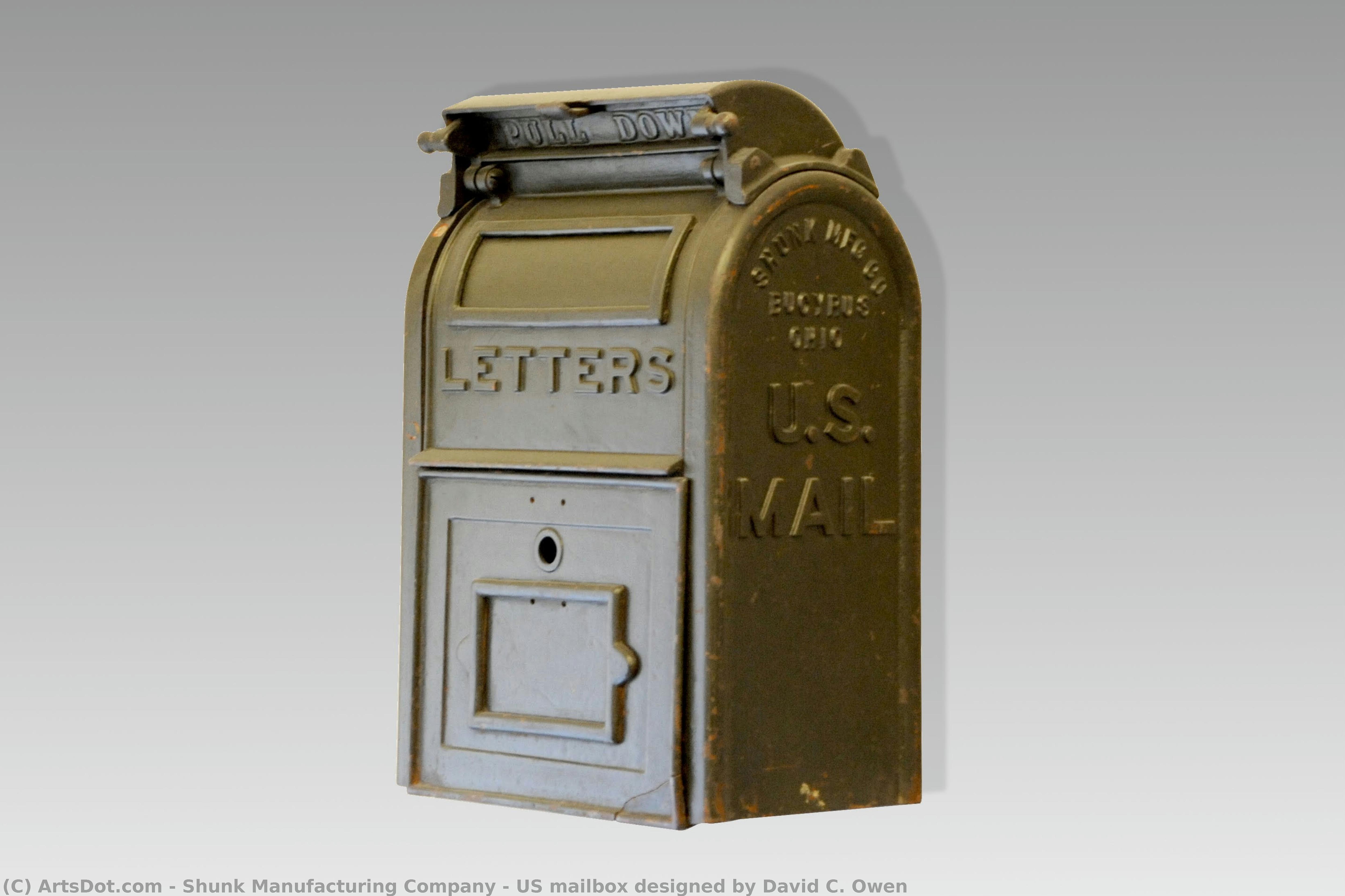 Us Mailbox Designed By David C. Owen — Shunk Manufacturing Company
