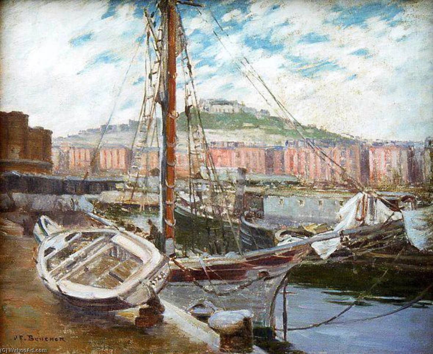 Le Môle Angevin À Naples (titre Inscrit) — Joseph-félix Bouchor