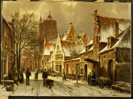 A Winter Street Scene — Виллем Коеккук