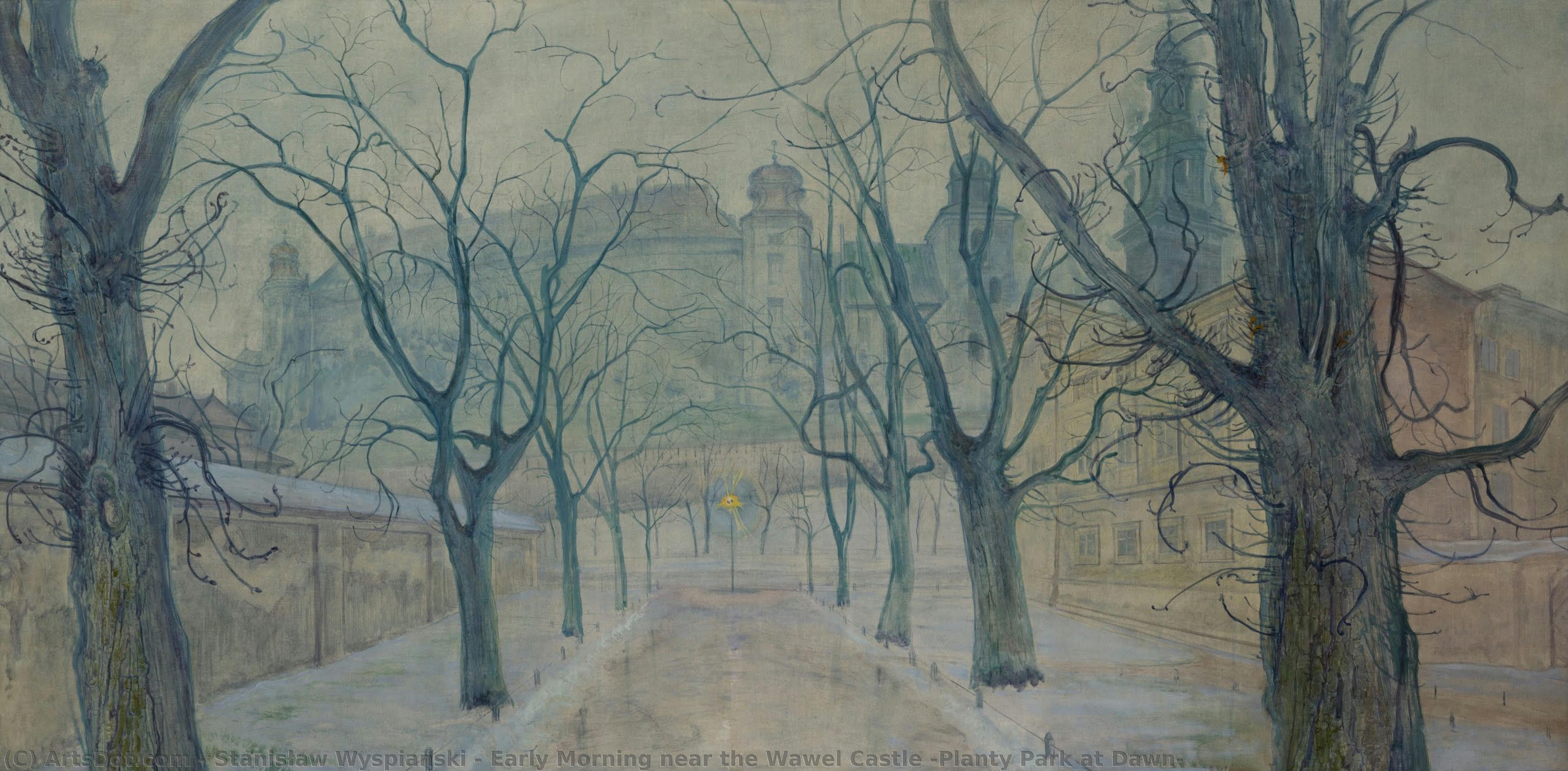 Early Morning Near The Wawel Castle (planty Park At Dawn) — スタニスワフ・ヴィスピアンスキ
