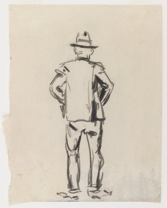 Figure Of A Man - Back View — George Benjamin Luks