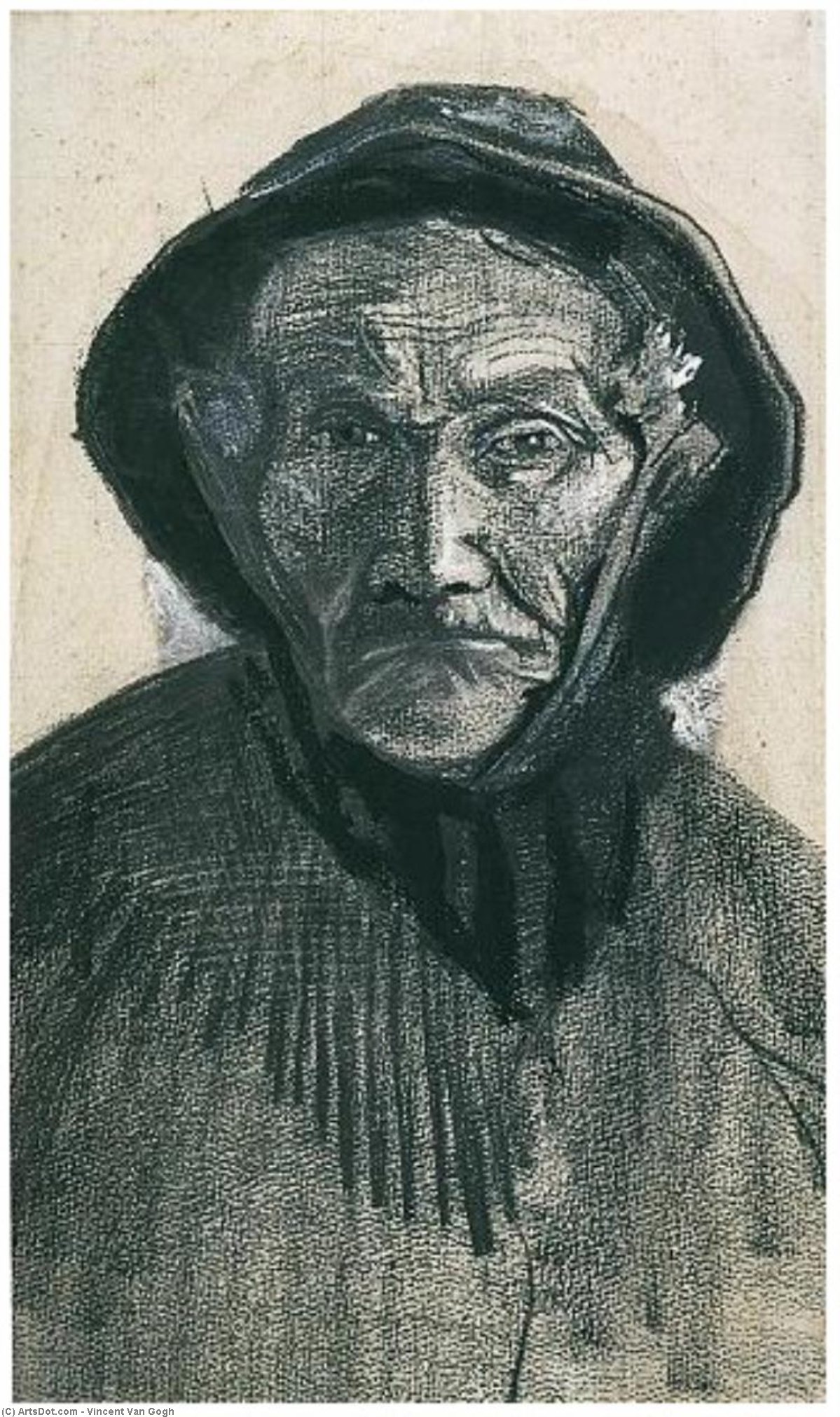 Fischer Mit Ölstoffmütze, Kopf — Vincent Willem Van Gogh