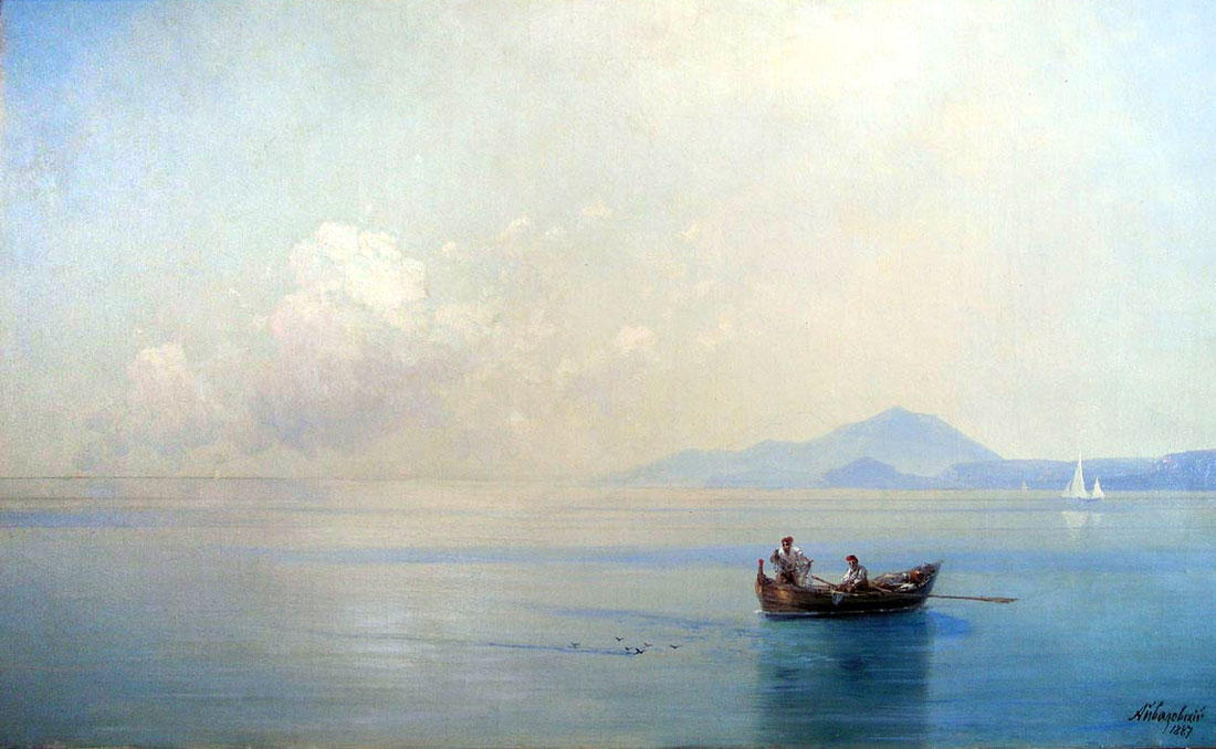 Calm Sea. Landscape With Fishermen — Ivan Konstantinovich Aivazovsky