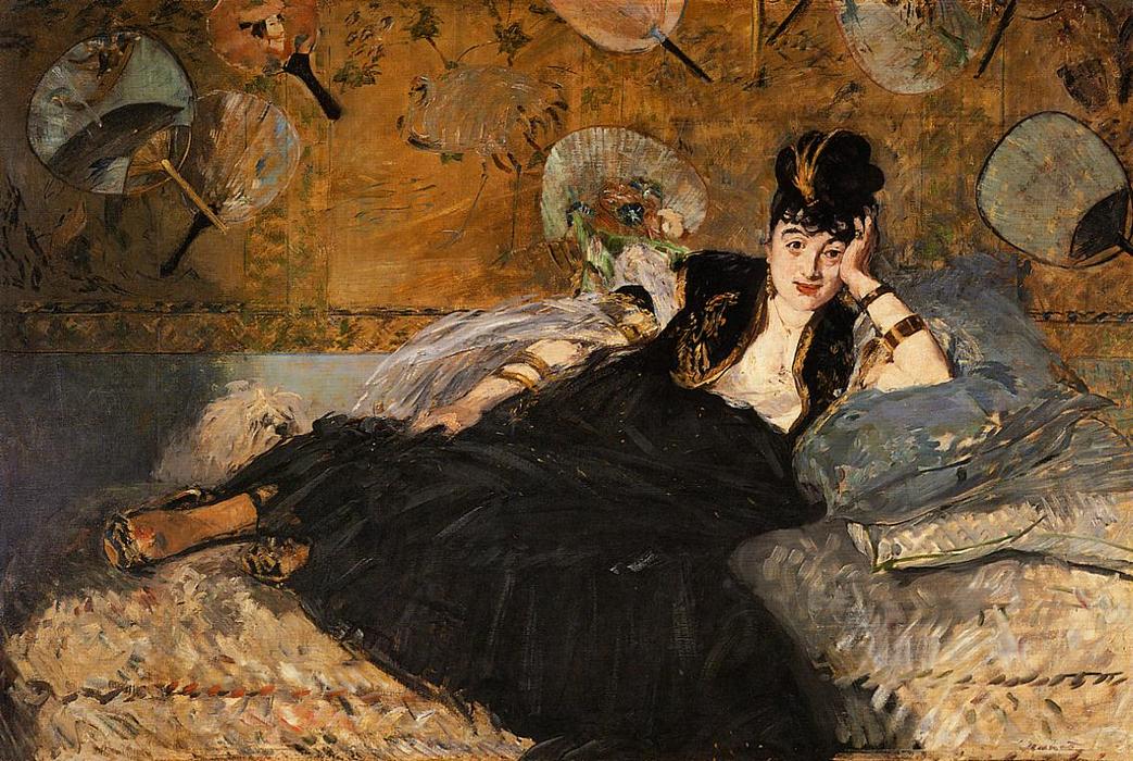 Die Dame Mit Den Schleiern, Portrait Von Nina De Callias — Édouard Manet