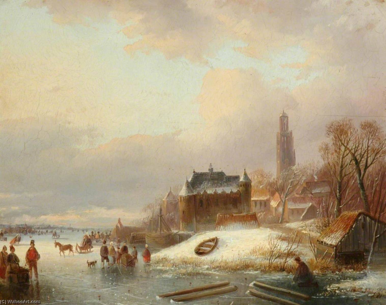 Snow Scene In Holland — Franz Xavier Winterhalter