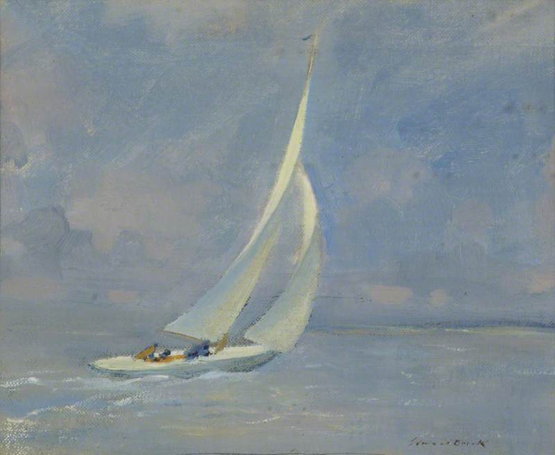 The Yacht 'uladh' Sailing With The Wind, 28th July 1934 — Edmond Brock