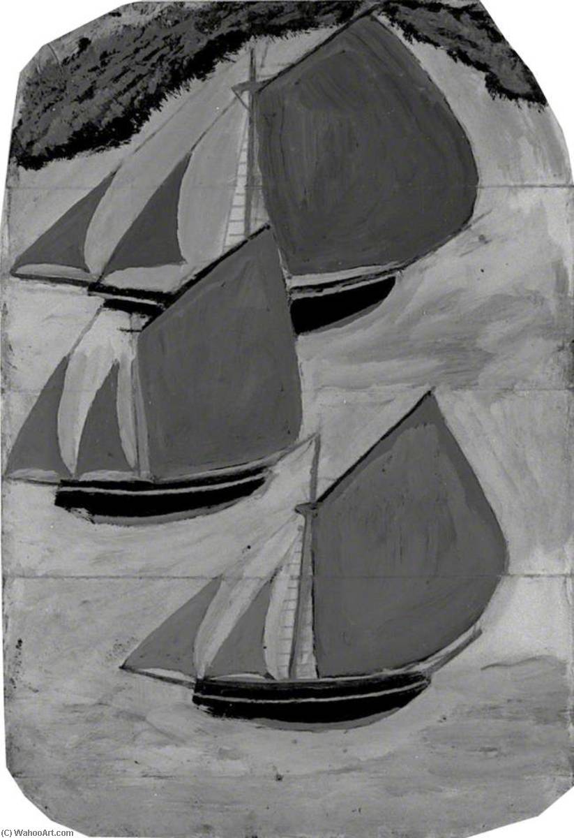 Three Grey Sailed Ships — Альфред Уоллис
