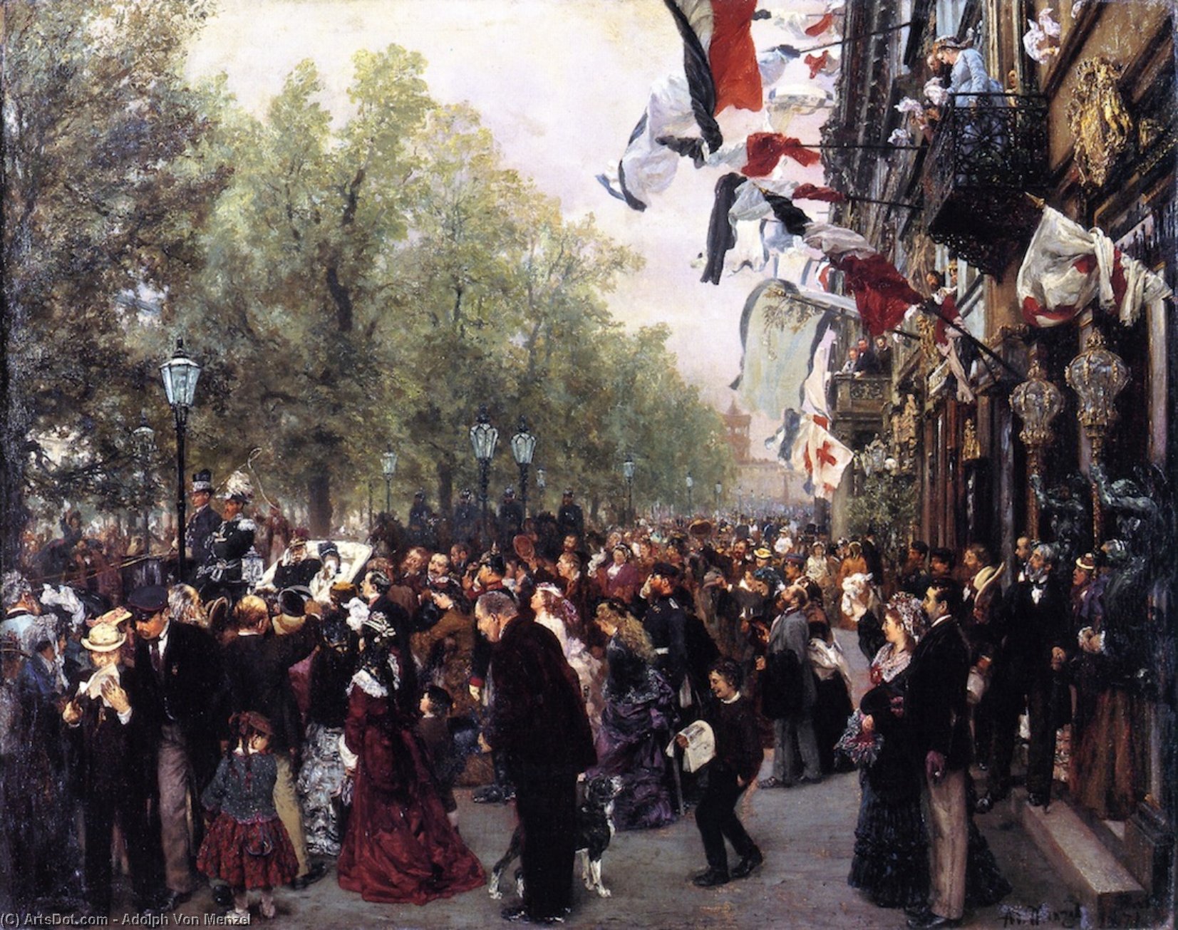 Departure Of King William I For The Army, 31 July 1870 — Adolph Von Menzel