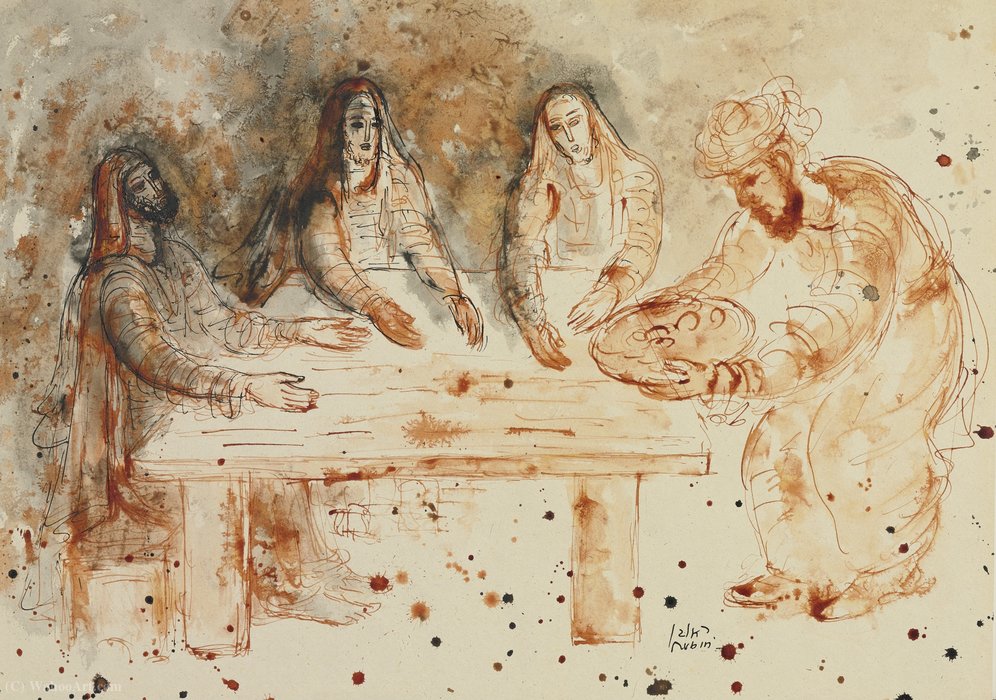 The Three Visitors To Abraham (araham And The Angels) — Reuven Rubin