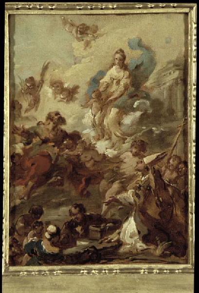 Invocation À La Vierge Evêque Invoquant La Vierge (autre Tire) — Joseph Marie Vien