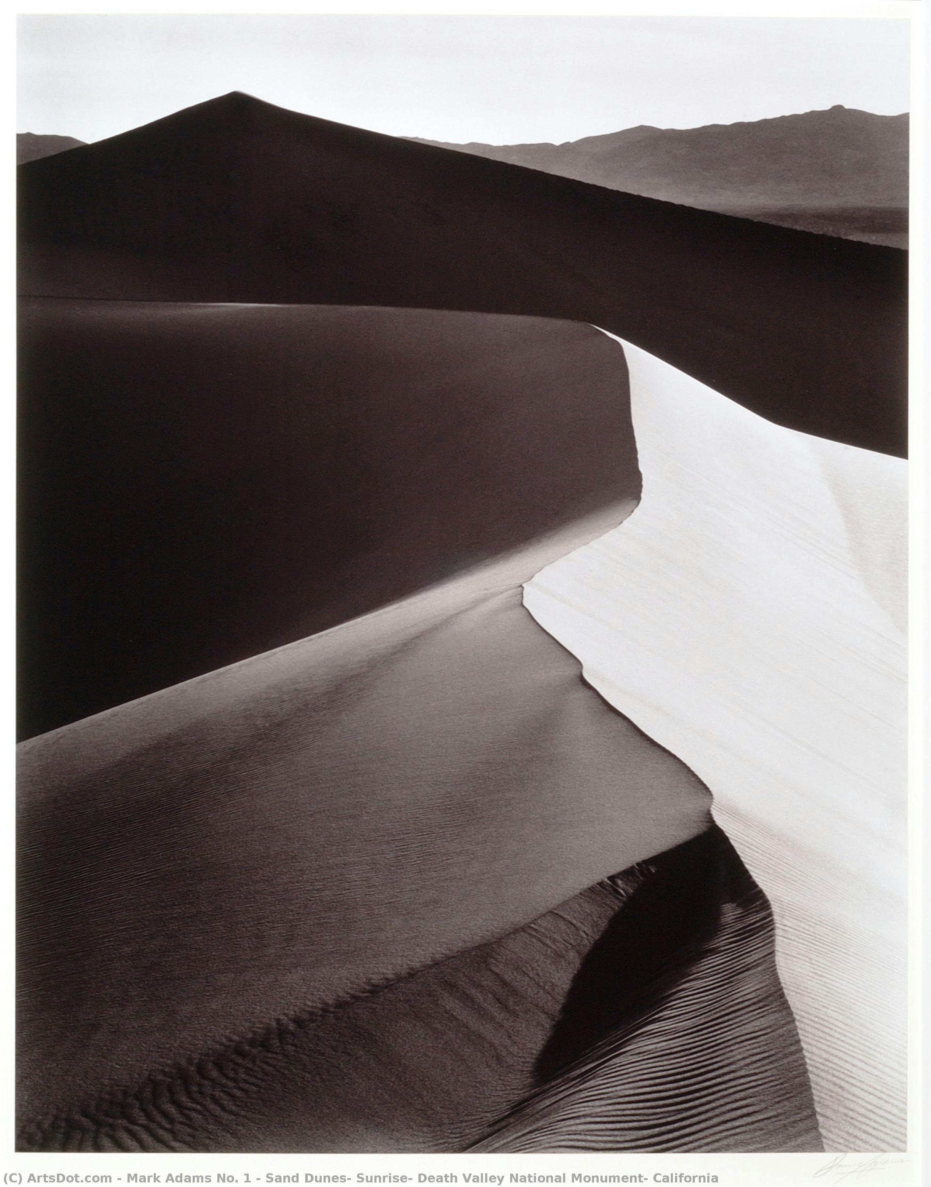 Sand Dunes, Sunrise, Death Valley National Monument, California — Mark Adams No. 1