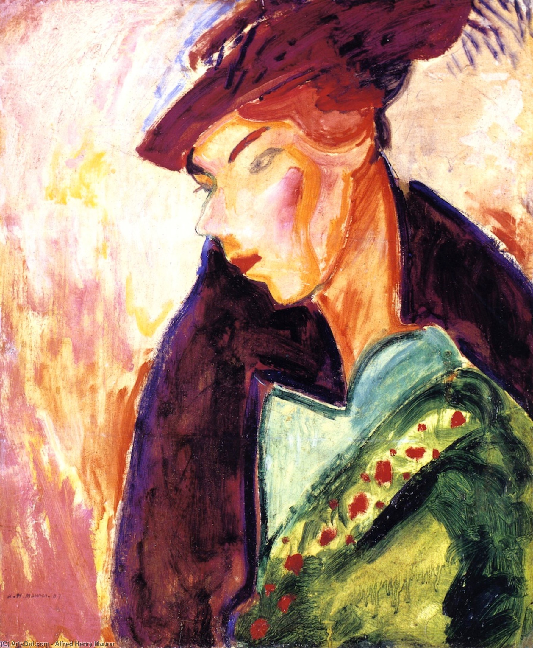 Woman With A Hat — Alfred Henry Maurer