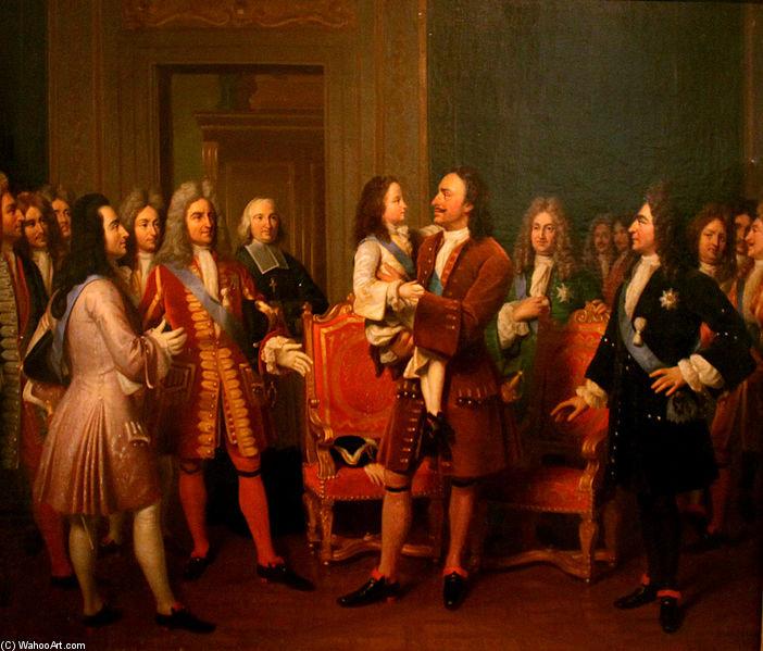 Peter I Of Russia And Louis Xv Of France — Louis Hersent