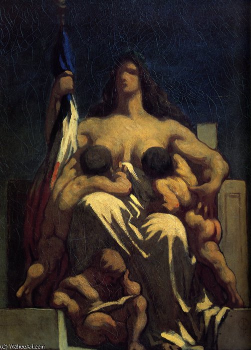 La République, Huile Sur Toile The Republic, Oils On Fabric — Honoré Daumier