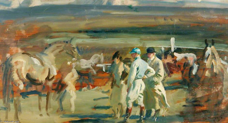 Study For 'in The Paddock, Cheltenham' — Sir Alfred James Munnings