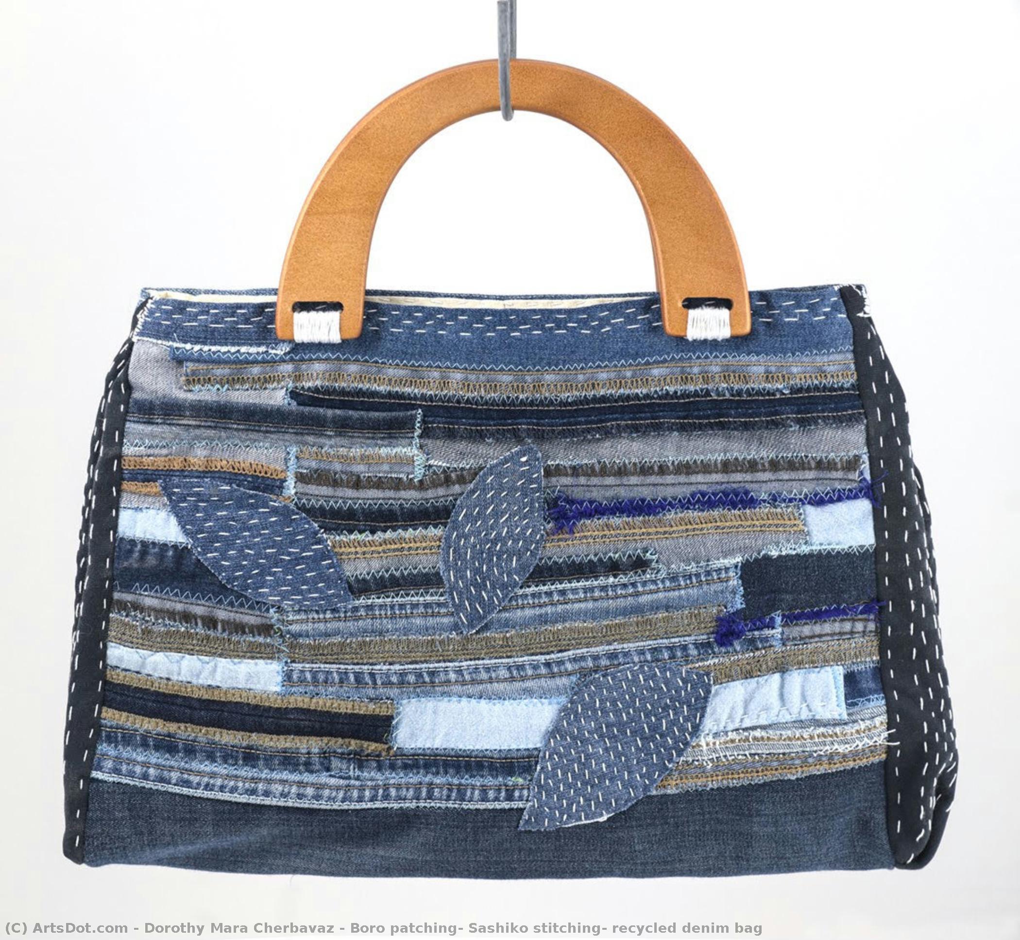 Boro Patching, Sashiko Stitching, Recycled Denim Bag — Dorothy Mara Cherbavaz