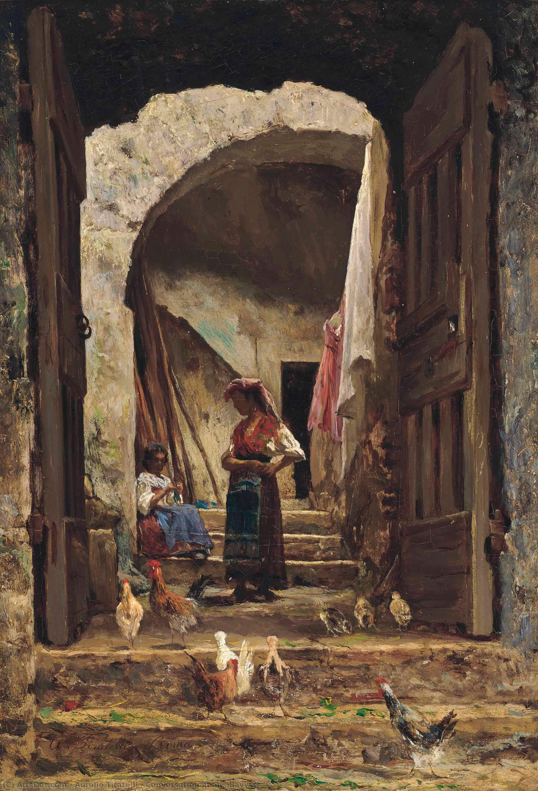 Conversation In An Alleyway — Aurelio Tiratelli