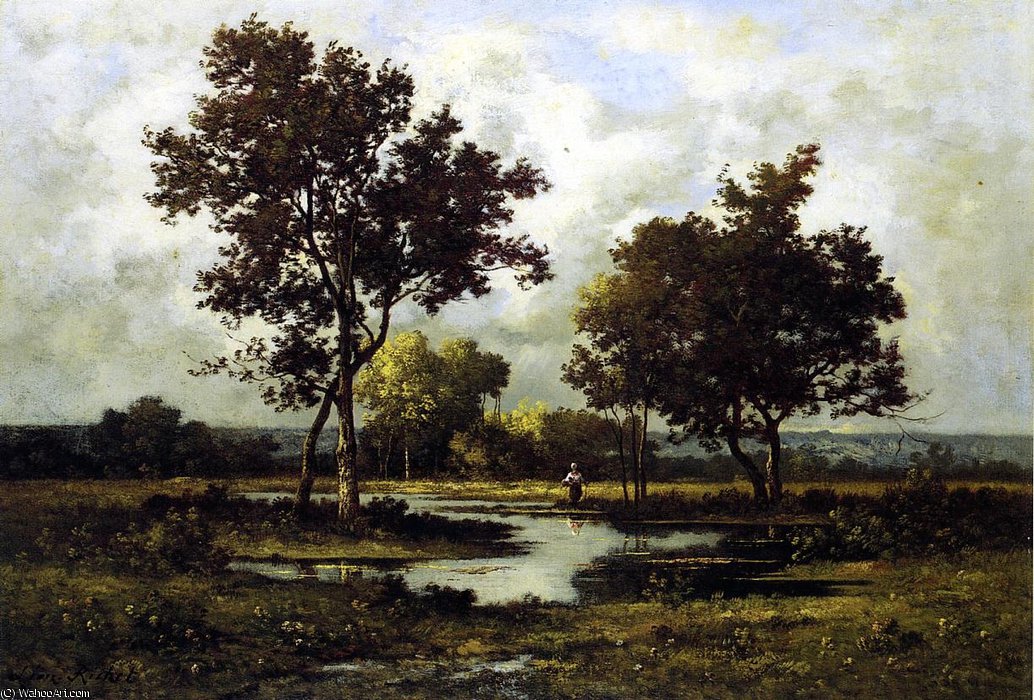 Peasant By A Pond — Leon Richet