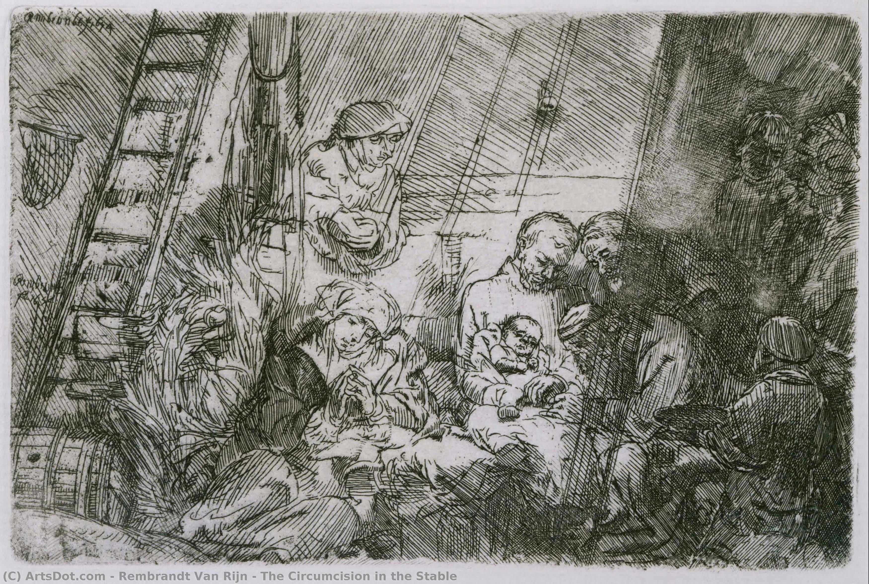 The Circumcision In The Stable — Rembrandt Van Rijn