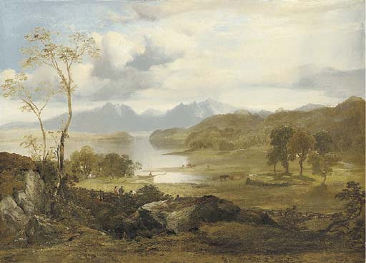 View Of Loch Fad, Isle Of Bute, With Arran In The Distance — Horatio Mcculloch