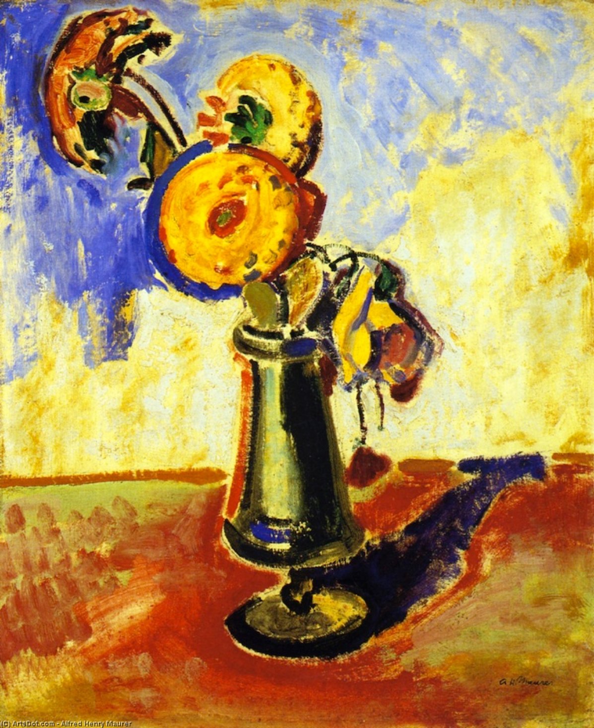 Fauve Still Life Of Zinnias — Alfred Henry Maurer