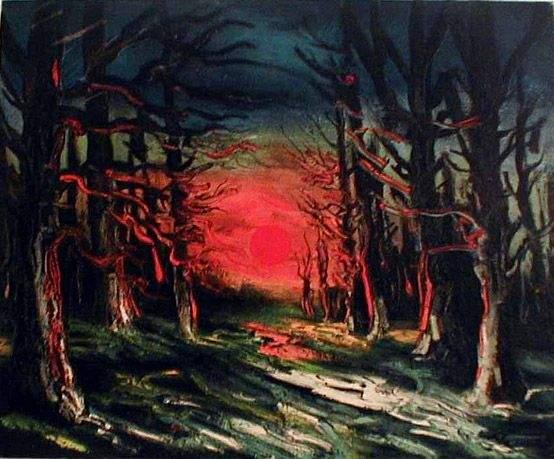 Sunset In The Forest Of Senoches — Maurice De Vlaminck