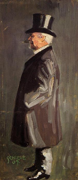 Portrait Von Leopold Czihaczek, Im Profil Nach Links — Egon Schiele