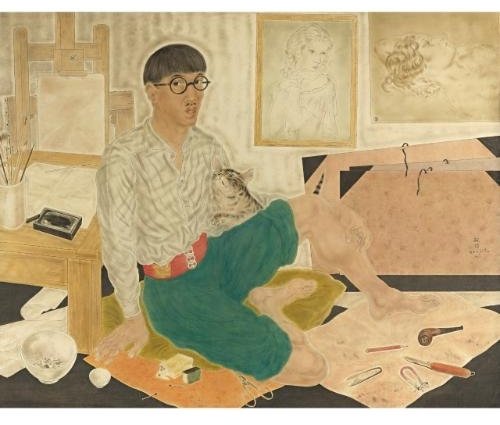 Autoportrait Dans L'atelier — Léonard Tsuguharu Foujita