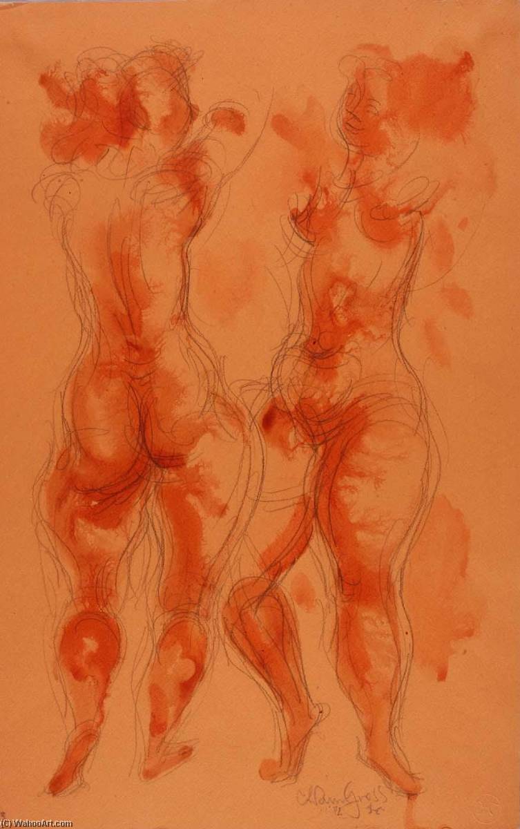 Untitled (2 Female Nudes) — Chaim Gross