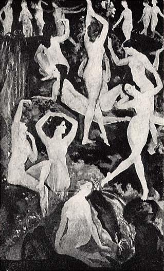 Willow Boughs Youth, (painting) — Arthur B. Davies