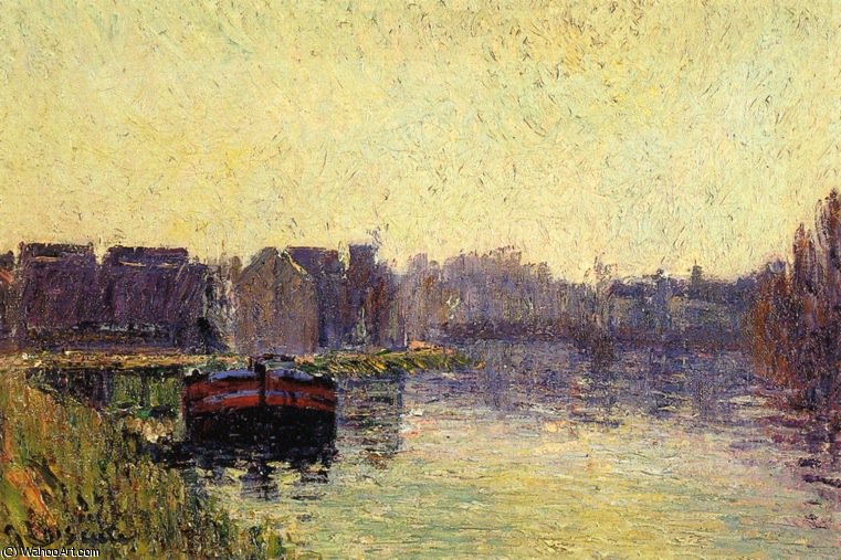Barges On The Oise — Густав Лоизоль