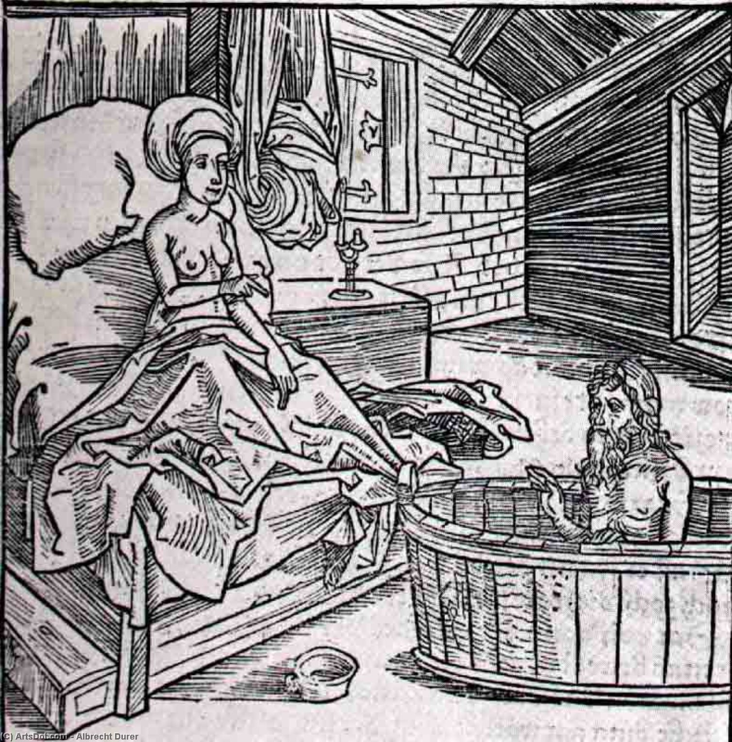Das Kalte Bad Der Frauen Und Der Eremit, Berl ~ 4e4 — Albrecht Dürer