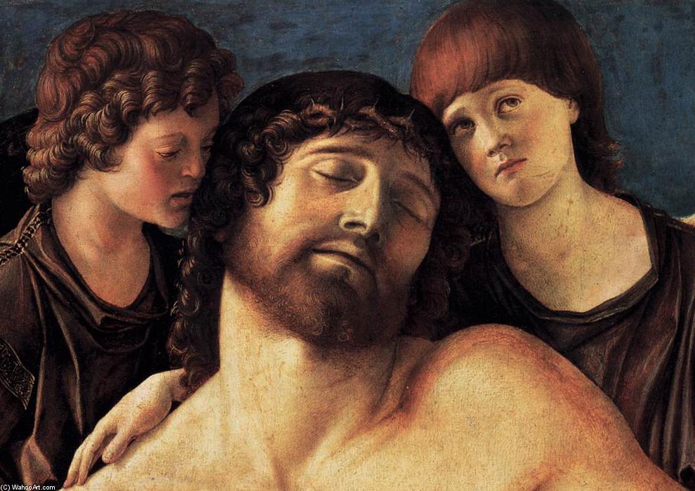 Dead Christ Supported By Two Angels (detail) — Giovanni Bellini