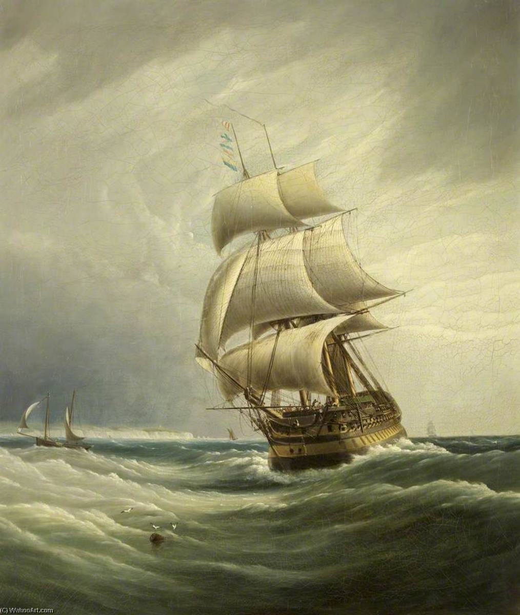 Three Masted Ship Before The Wind — Joseph Walter