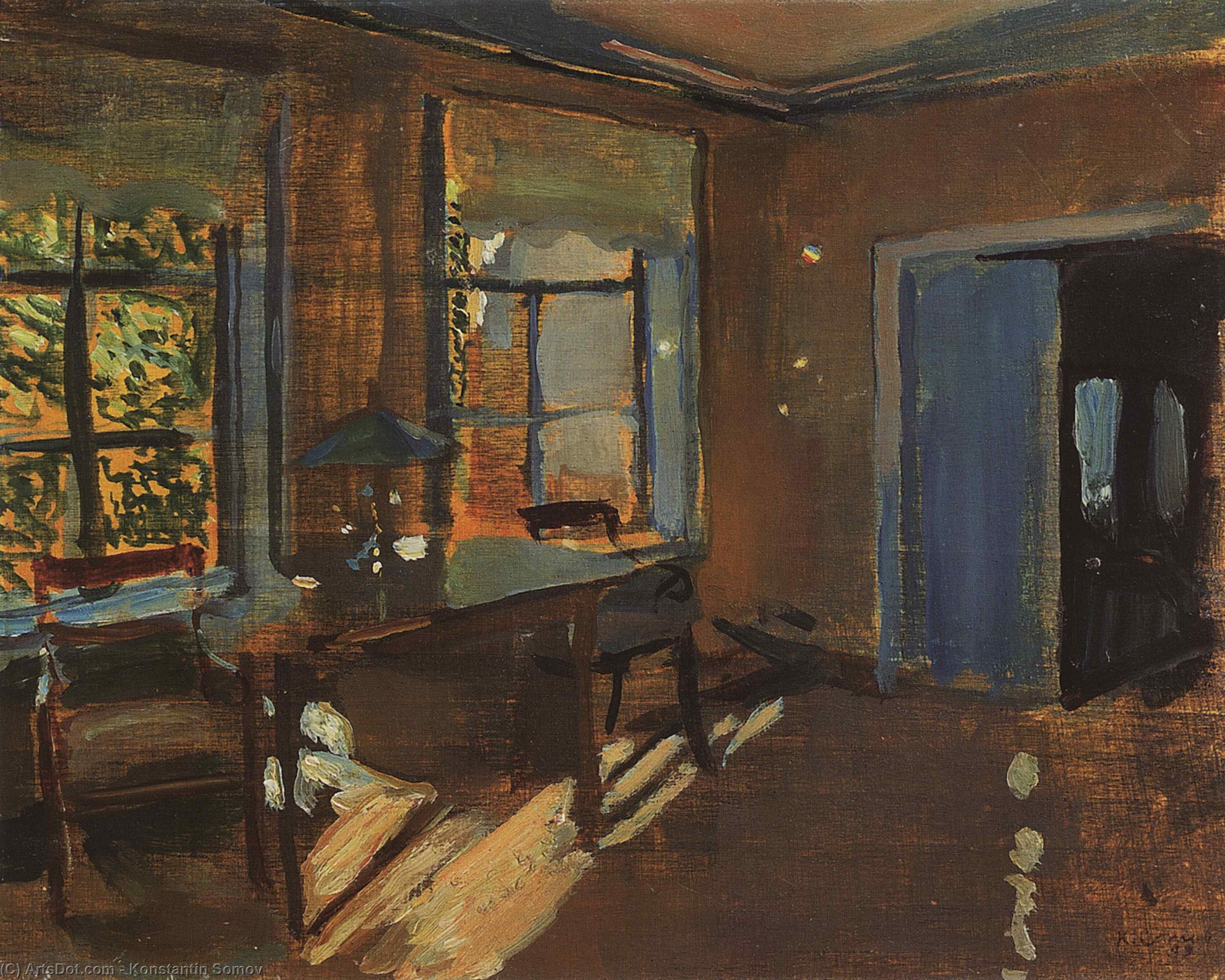 The Interior Of The Pavlovs Country House — Konstantin Andreevic Somov
