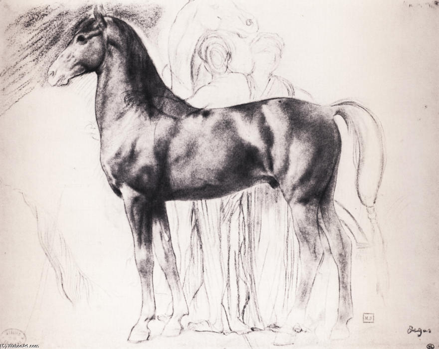 Study For Semiramis Building Babylon — Hilaire-germain-edgar Degas