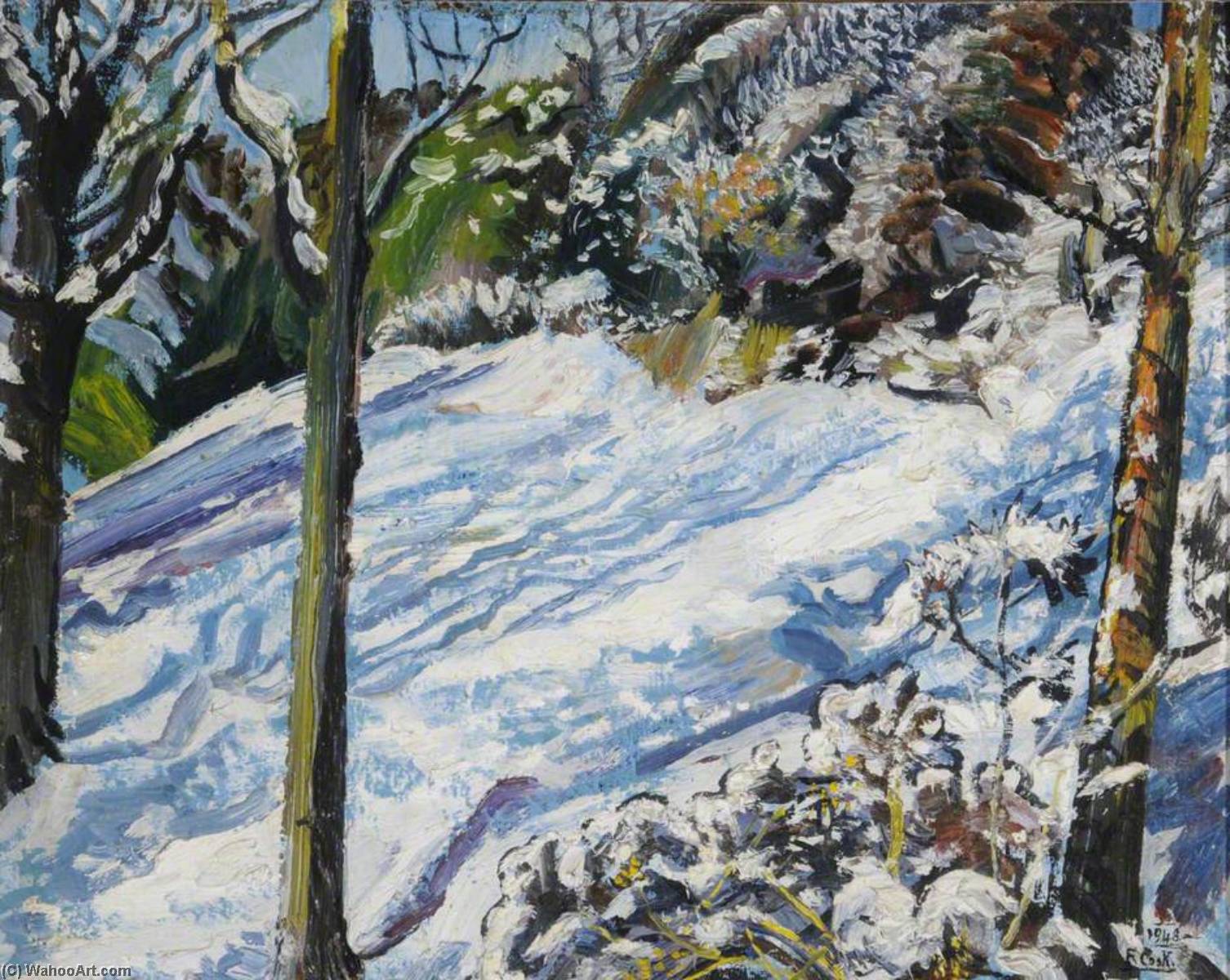 St Aubin In The Snow — Francis Ferdinand Maurice Cook