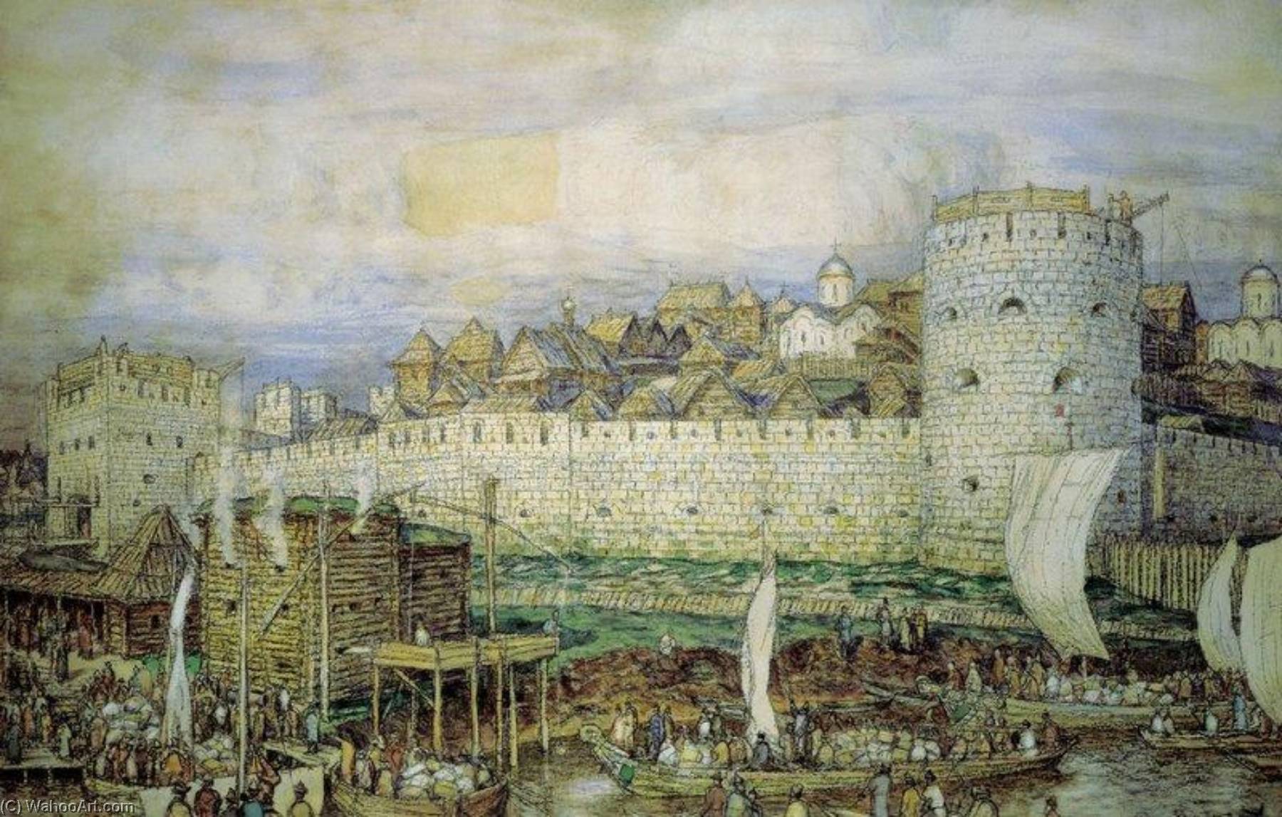 The Moscow Kremlin In The Xiv Century — Apollinari Vasnetsov
