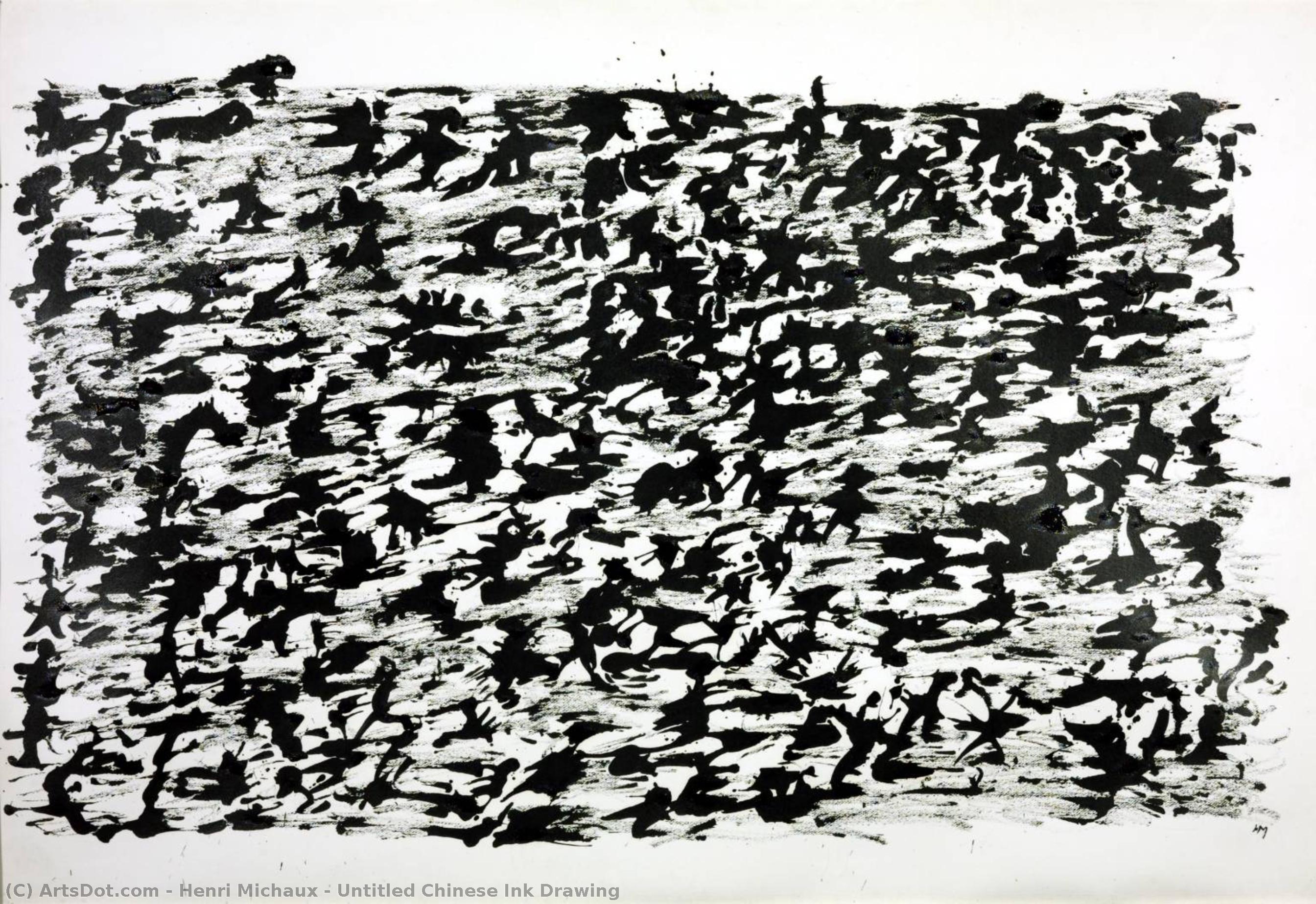 Untitled Chinese Ink Drawing — Henri Michaux