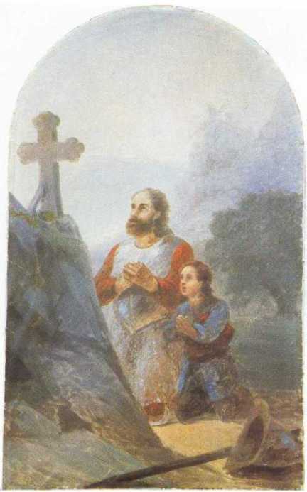 The Vow Before Avaraisk Battle (aka The Military Leader Vartan Mamikonian ) — Ivan Konstantinovich Aivazovsky