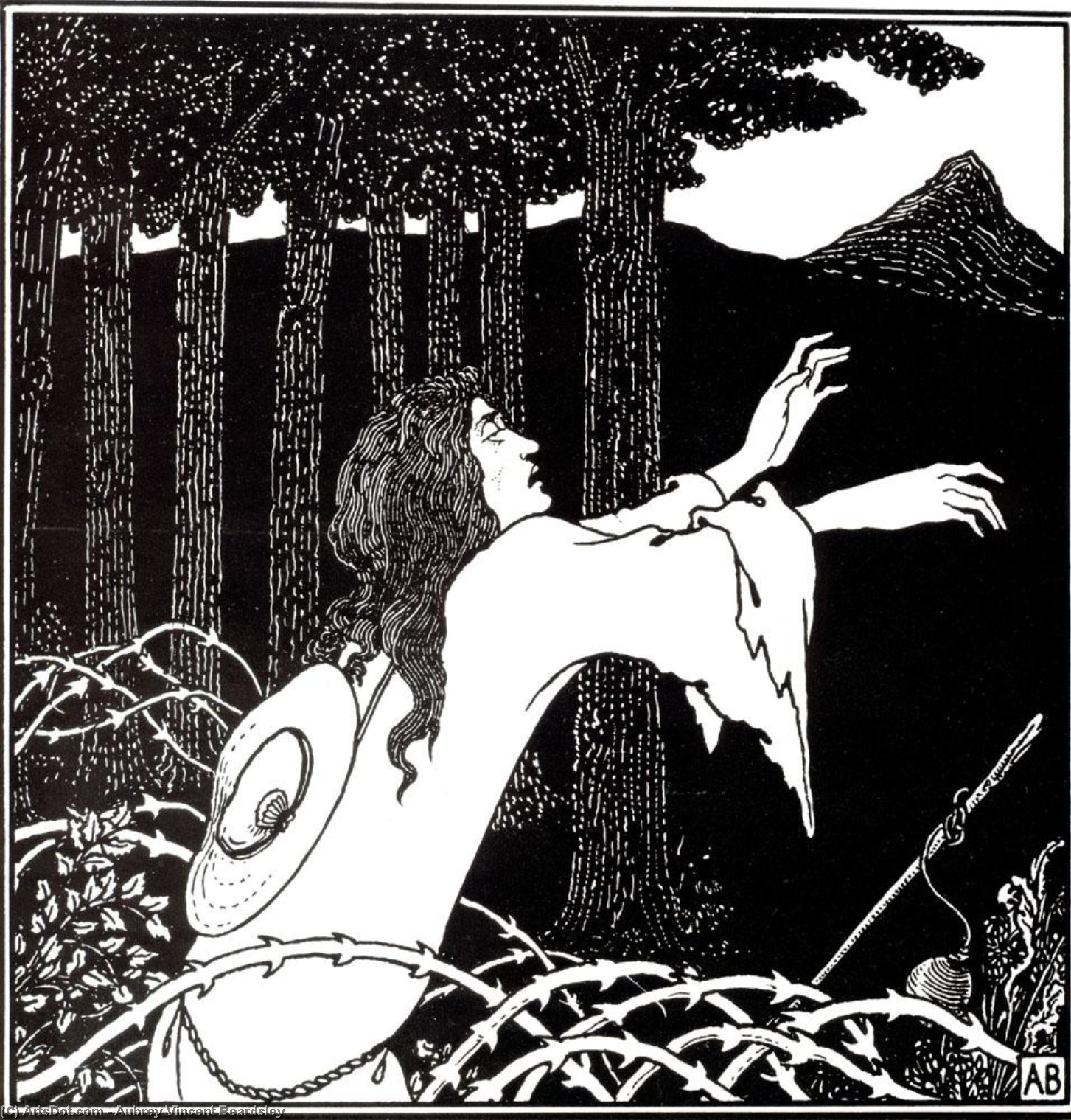 The Return Of Tannhäuser To The Venusberg — Aubrey Vincent Beardsley